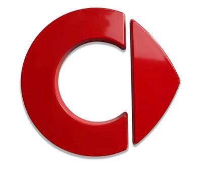 Logo de capot Smart métal - vue arrière - Becquet Voiture