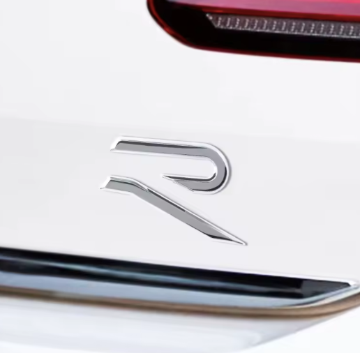 Logo de Coffre Volkswagen R Métal OEM 6cm - vue de face - Becquet Voiture