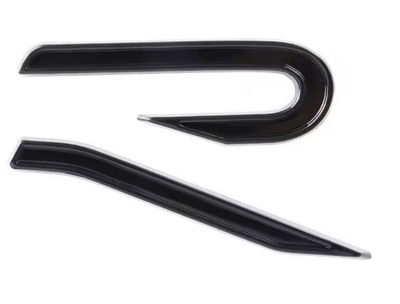 Logo de Coffre Volkswagen R Métal OEM 6cm - vue de profil - Becquet Voiture