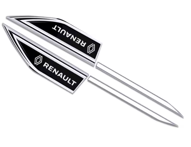 Logo de porte Renault R.S 25cm - vue de face - Becquet Voiture