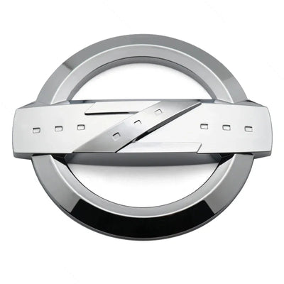 Logo Emblème Nissan 350Z 370Z Fairlady Noir Chrome - packshot studio - Becquet Voiture