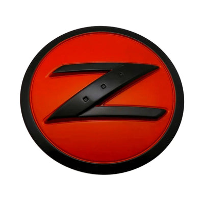 Logo Emblème Nissan 350Z 370Z Fairlady Noir Chrome - vue arrière - Becquet Voiture