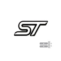 Logo Emblème ST Ford Focus Avant Arrière 7.9cm - en situation - Becquet Voiture