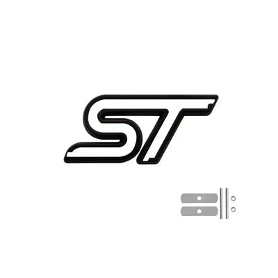 Logo Emblème ST Ford Focus Avant Arrière 7.9cm - en situation - Becquet Voiture