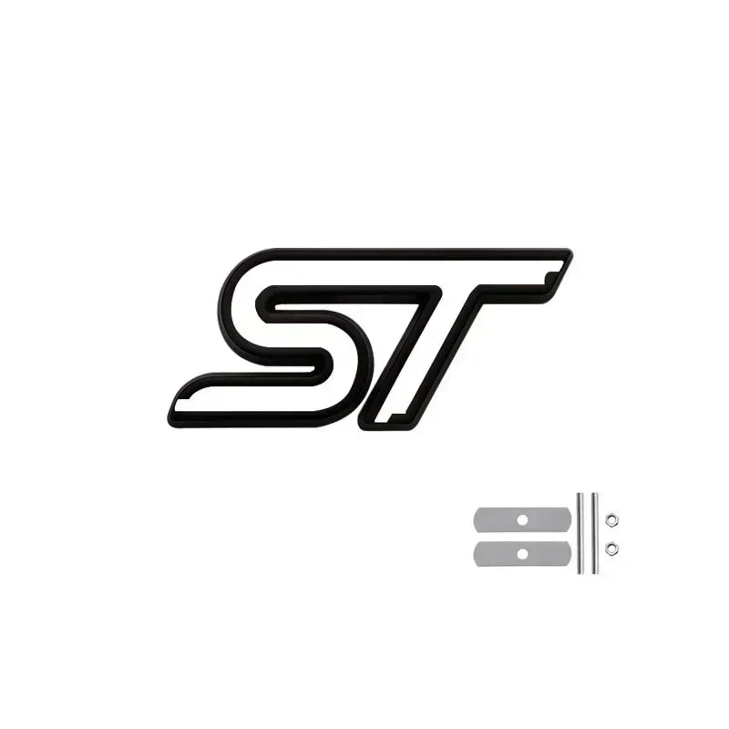Logo Emblème ST Ford Focus Avant Arrière 7.9cm - en situation - Becquet Voiture
