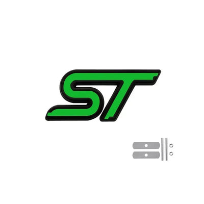 Logo Emblème ST Ford Focus Avant Arrière 7.9cm - installé sur véhicule 2 - Becquet Voiture