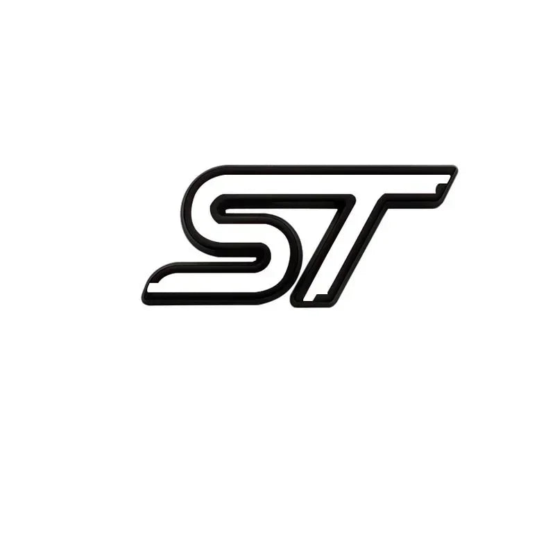Logo Emblème ST Ford Focus Avant Arrière 7.9cm - installé sur véhicule - Becquet Voiture