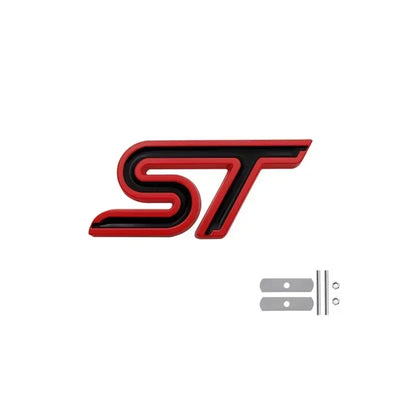 Logo Emblème ST Ford Focus Avant Arrière 7.9cm - vue de face 2 - Becquet Voiture