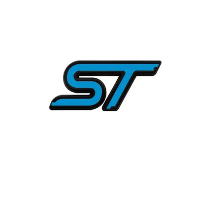 Logo Emblème ST Ford Focus Avant Arrière 7.9cm - vue de profil 2 - Becquet Voiture