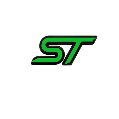 Logo Emblème ST Ford Focus Avant Arrière 7.9cm - vue de trois-quarts 2 - Becquet Voiture
