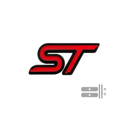 Logo Emblème ST Ford Focus Avant Arrière 7.9cm - vue rapprochée - Becquet Voiture