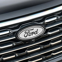 Logo Ford Noir Badge Insigne Calandre 3D - en situation - Becquet Voiture