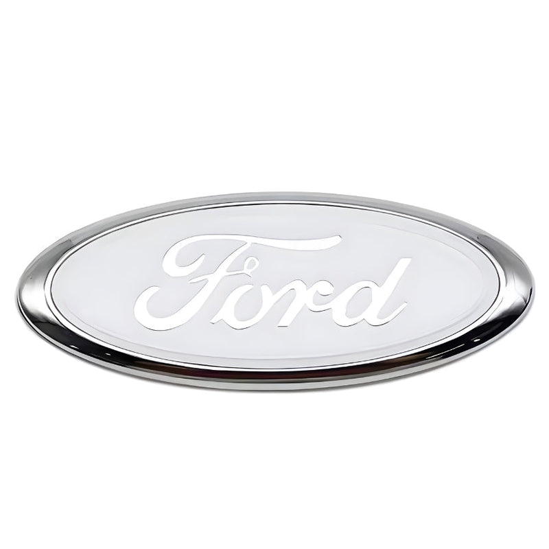 Logo Ford Noir Badge Insigne Calandre 3D - installé sur véhicule - Becquet Voiture
