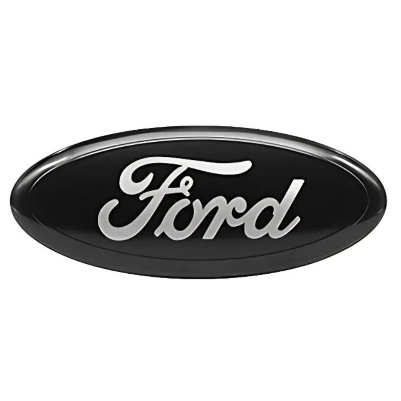 Logo Ford Noir Badge Insigne Calandre 3D - vue arrière - Becquet Voiture