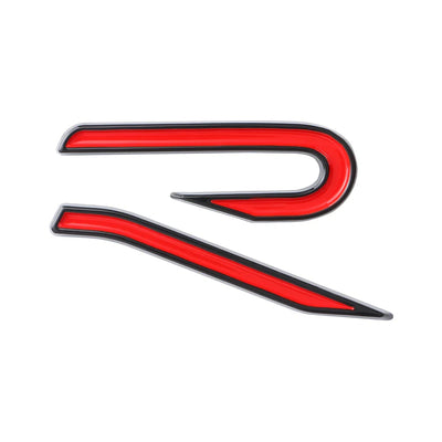 Logo Golf 8 R Badge Coffre - Noir, Bleu, Chrome, - en situation - Becquet Voiture