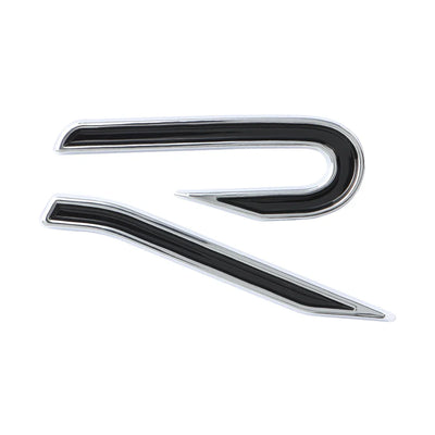Logo Golf 8 R Badge Coffre - Noir, Bleu, Chrome, - packshot studio - Becquet Voiture