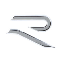Volkswagen Golf 8 R trunk logo in black, blue, or chrome - top view - Becquet Voiture