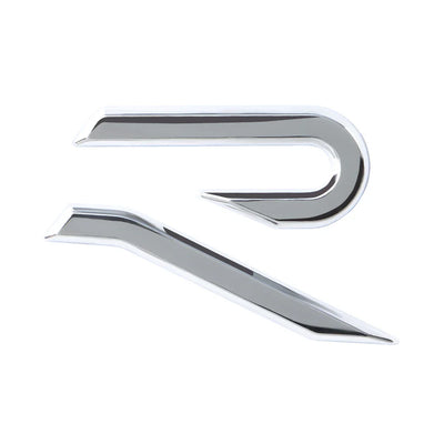 Logo Golf 8 R Badge Coffre - Noir, Bleu, Chrome, - vue de dessus - Becquet Voiture