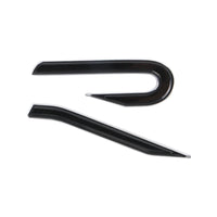 Volkswagen Golf 8 R trunk logo in black, blue, or chrome - front view 2 - Becquet Voiture