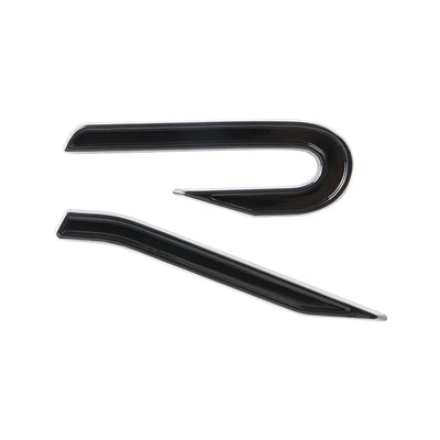 Logo Golf 8 R Badge Coffre - Noir, Bleu, Chrome, - vue de face 2 - Becquet Voiture