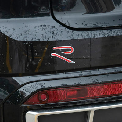 Logo Golf 8 R Badge Coffre - Noir, Bleu, Chrome, - vue de profil - Becquet Voiture