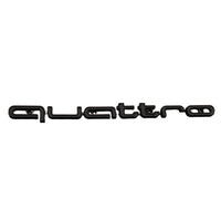 Logo Grille Calandre Quattro Badge Noir Rouge Chrome 42cm - vue arrière 2 - Becquet Voiture