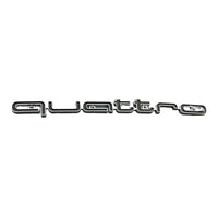 Logo Grille Calandre Quattro Badge Noir Rouge Chrome 42cm - vue rapprochée - Becquet Voiture