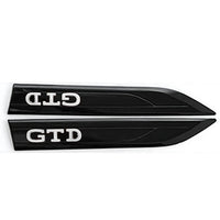 GTI-/GTD-Logo Kotflügel VW Golf Schwarz Rot Weiß - Montagedetail - Becquet Voiture