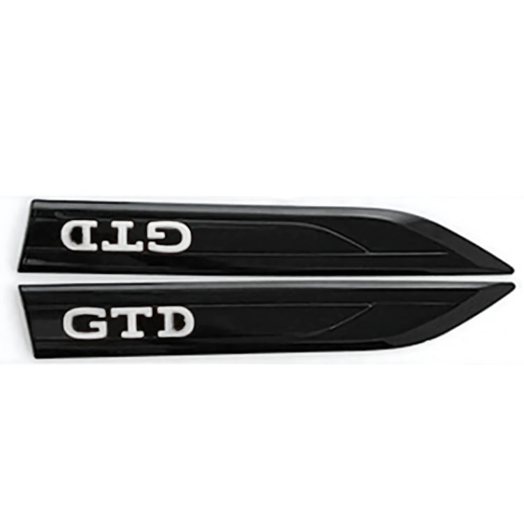 GTI-/GTD-Logo Kotflügel VW Golf Schwarz Rot Weiß - Montagedetail - Becquet Voiture