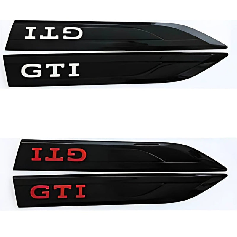 GTI-/GTD-Logo Kotflügel VW Golf Schwarz Rot Weiß - Rückansicht - Becquet Voiture