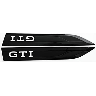 Logo GTI / GTD Aile VW Golf Noir Rouge Blanc - vue de profil - Becquet Voiture