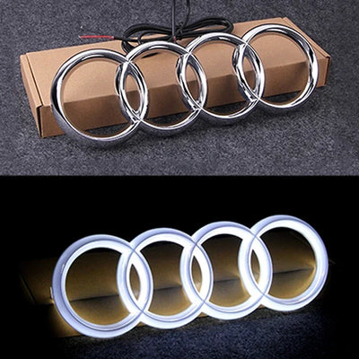 Logo LED Audi Calandre Lumineux A3 A4 A5 A6 Q3 Q5 - détail du montage 2 - Becquet Voiture