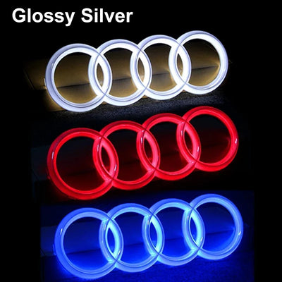 Logo LED Audi Calandre Lumineux A3 A4 A5 A6 Q3 Q5 - en situation - Becquet Voiture