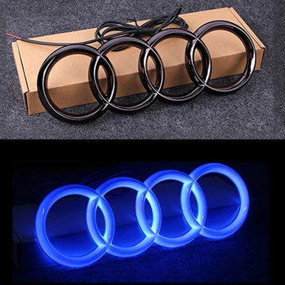 Logo LED Audi Calandre Lumineux A3 A4 A5 A6 Q3 Q5 - packshot studio 2 - Becquet Voiture