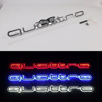 Logo LED Calandre Audi Quattro A3 A4 A6 Q5 Q7 - vue de face - Becquet Voiture