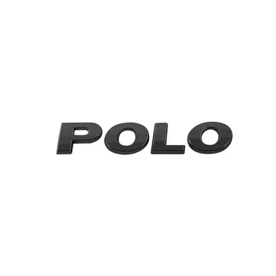 Logo Lettres POLO Arrière VW 13cm - installé sur véhicule - Becquet Voiture