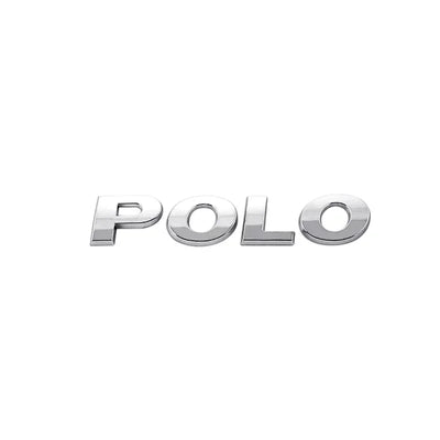 Logo Lettres POLO Arrière VW 13cm - packshot studio - Becquet Voiture