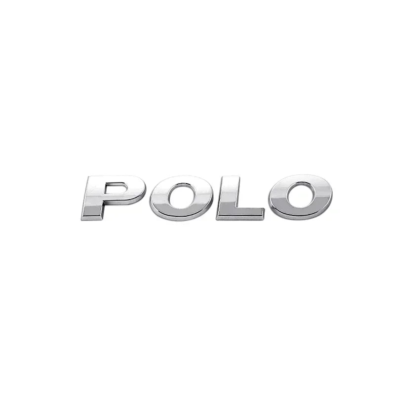 Logo Lettres POLO Arrière VW 13cm - packshot studio - Becquet Voiture