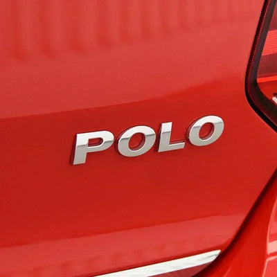 Logo Lettres POLO Arrière VW 13cm - vue arrière - Becquet Voiture