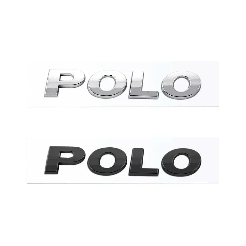 Logo Lettres POLO Arrière VW 13cm - vue de face - Becquet Voiture