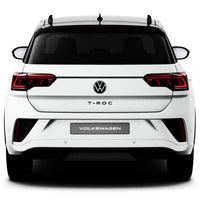 Logo Lettres T-ROC Noir Chrome Volkswagen - vue de profil - Becquet Voiture