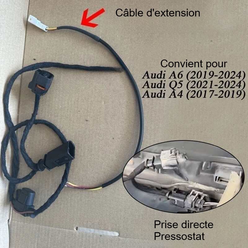 Logo Lumineux Audi Q5 LED Calandre 2013-2024 Noir Argent - vue arrière - Becquet Voiture
