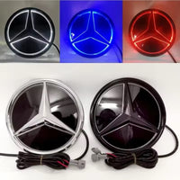 Logo lumineux Mercedes calandre LED - vue de face - Becquet Voiture