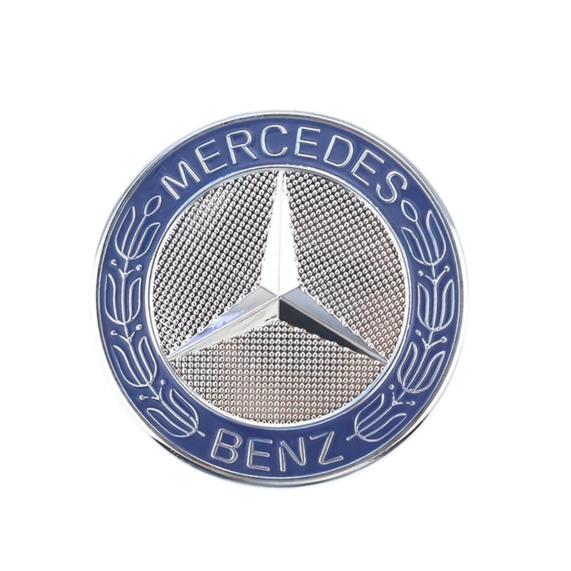 Logo Mercedes AMG Sticker Capot Noir Chrome - packshot studio - Becquet Voiture