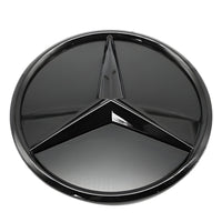 Logo Mercedes Calandre 3D Noir Chrome LED - vue de face - Becquet Voiture