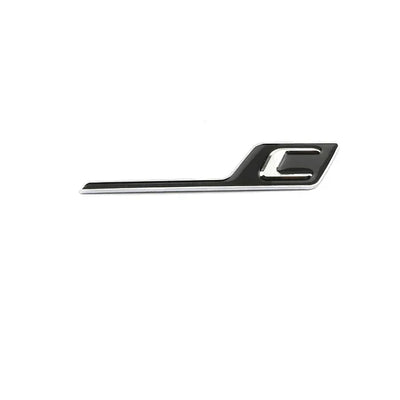 Logo Mercedes Lettres C S R AMG Badge - vue de profil 3 - Becquet Voiture