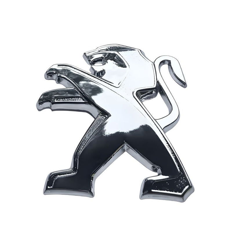 Logo Peugeot 3D Autocollant Volant Coffre Calandre - packshot studio - Becquet Voiture