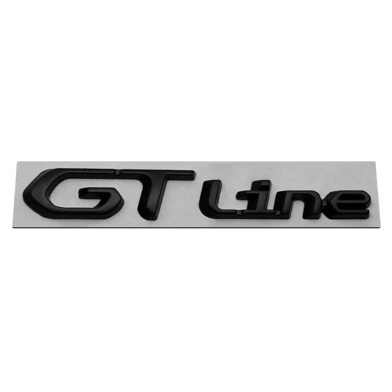 Multicolor Metal Peugeot GTI GT Line Logo - side view 2 - Becquet Voiture
