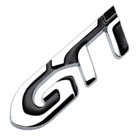Multicolor Metal Peugeot GTI GT Line Logo - close-up view - Becquet Voiture