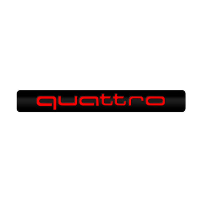 Logo Quattro Audi Emblème Intérieur Plusieurs Tailles - vue de profil 2 - Becquet Voiture